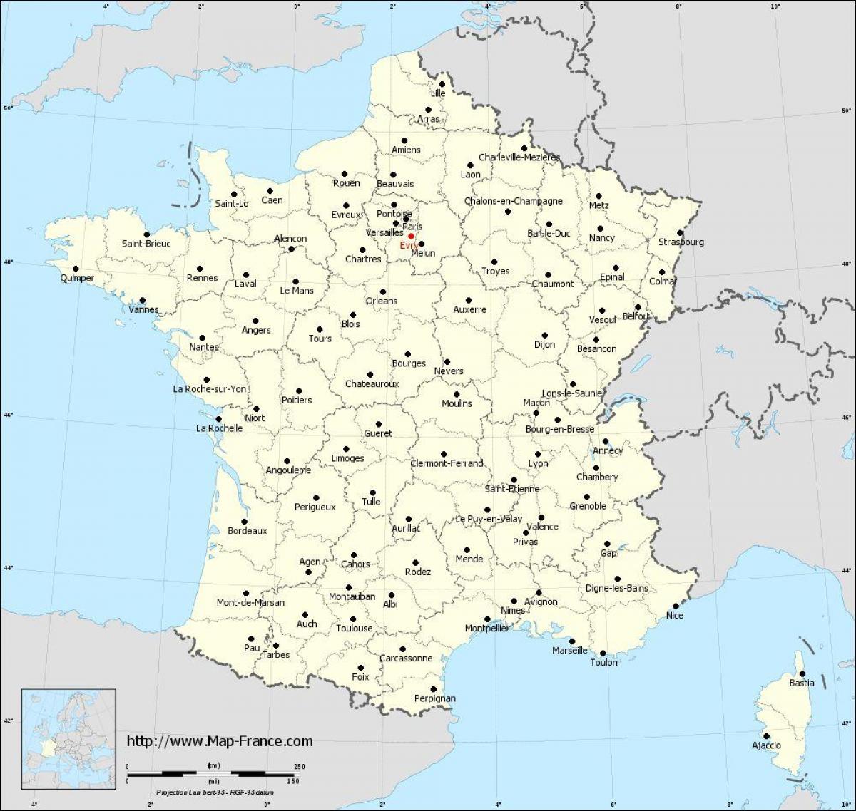 France Carte Ville | Carte du Monde Avec Pays
