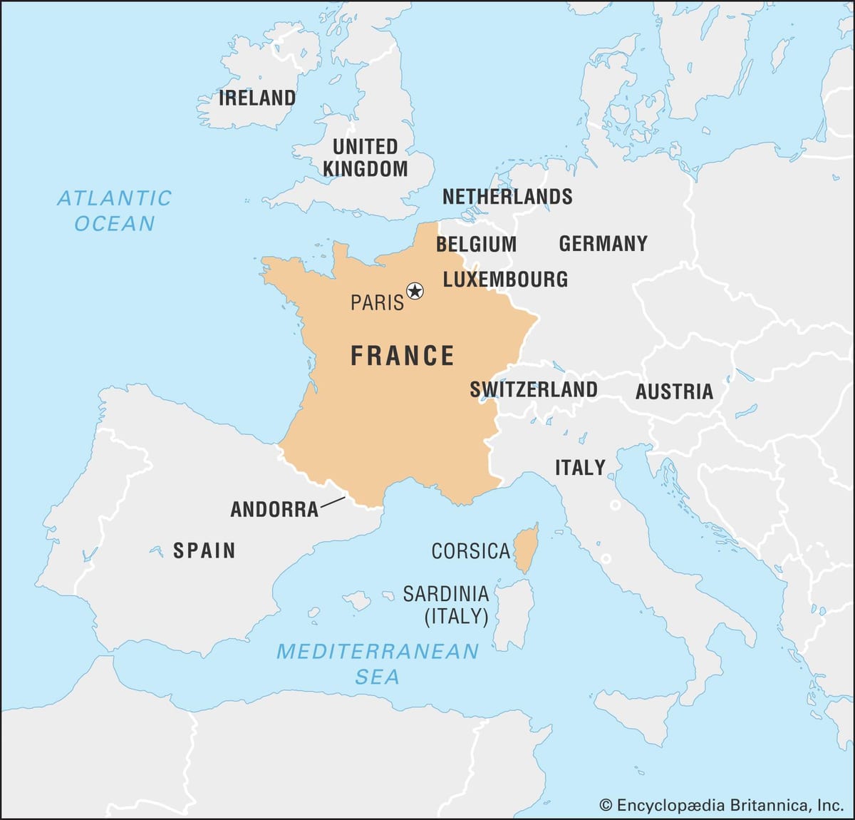carte de France-europe