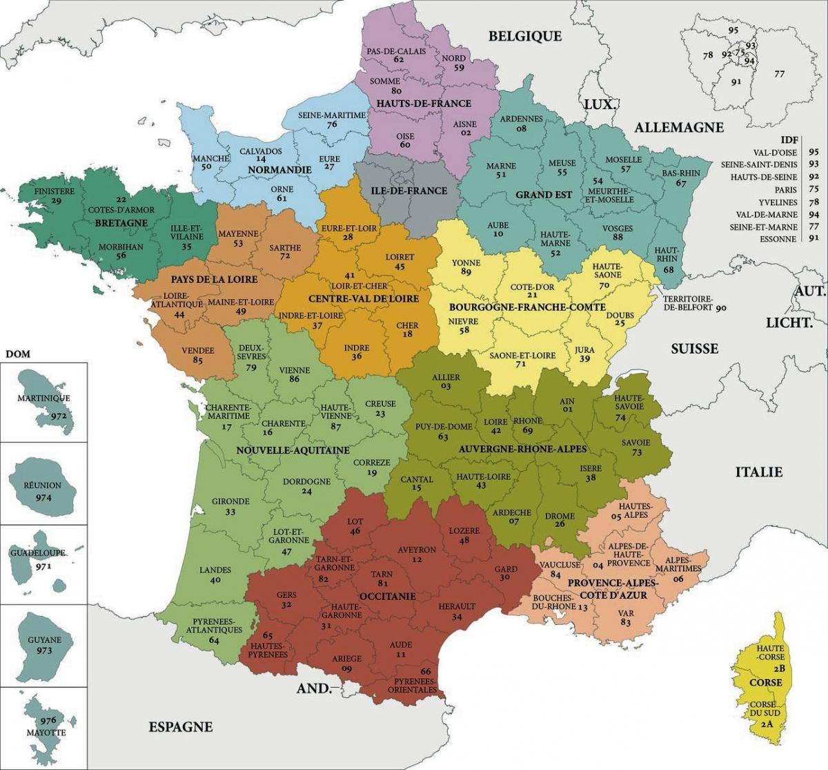 carte de France département