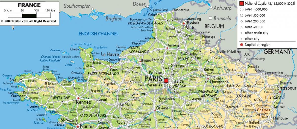 Carte du nord de la France - Carte du nord de la France avec les villes