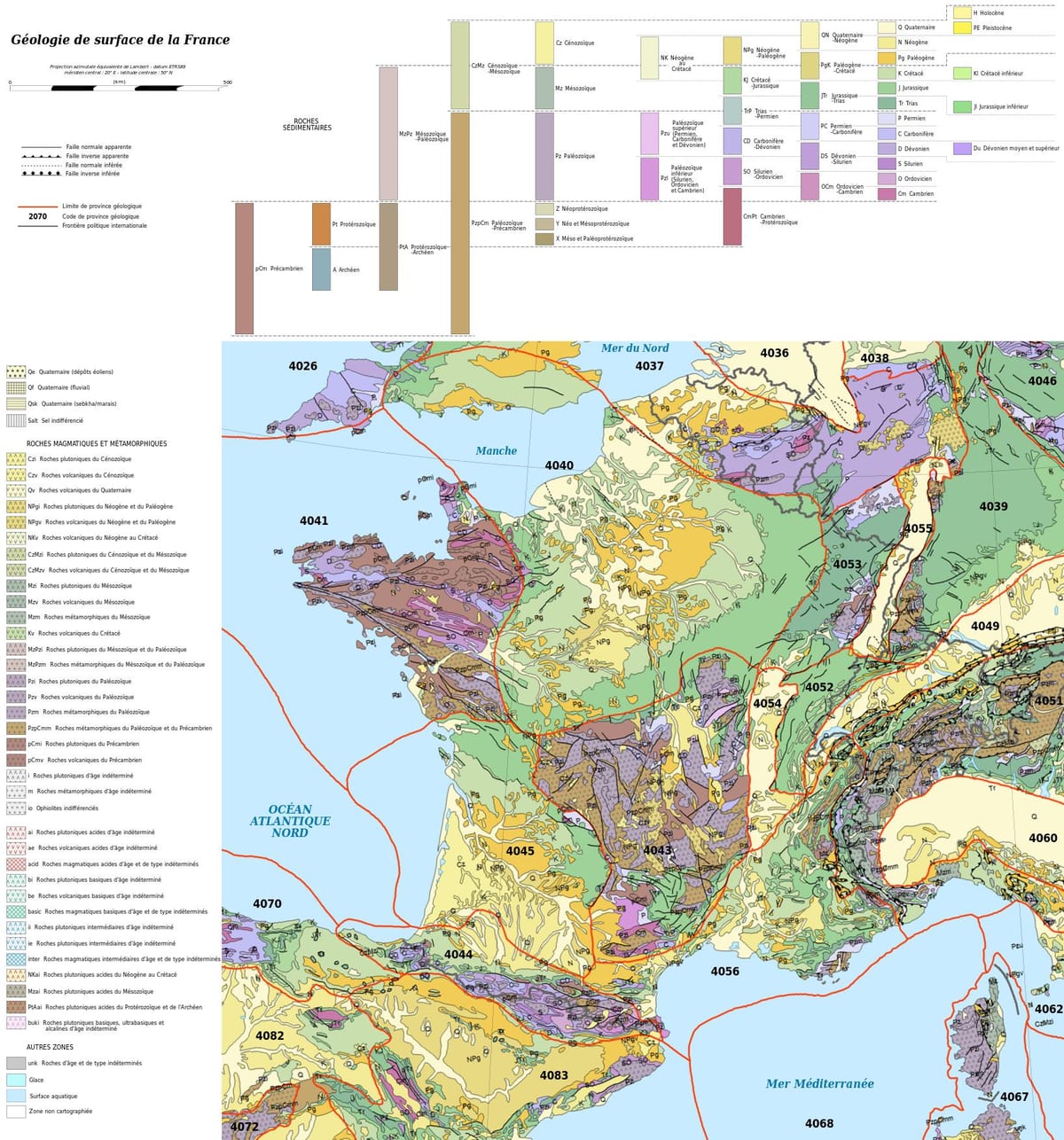 carte géologique de la France