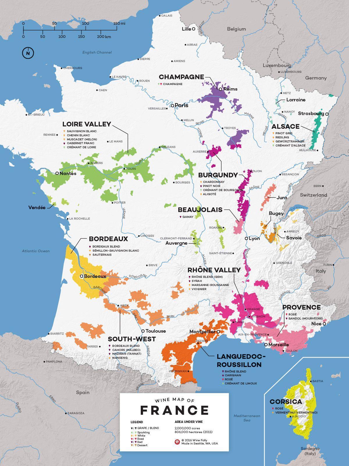 France vin de pays de la carte