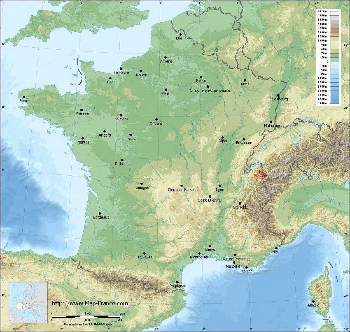 carte de France des secours