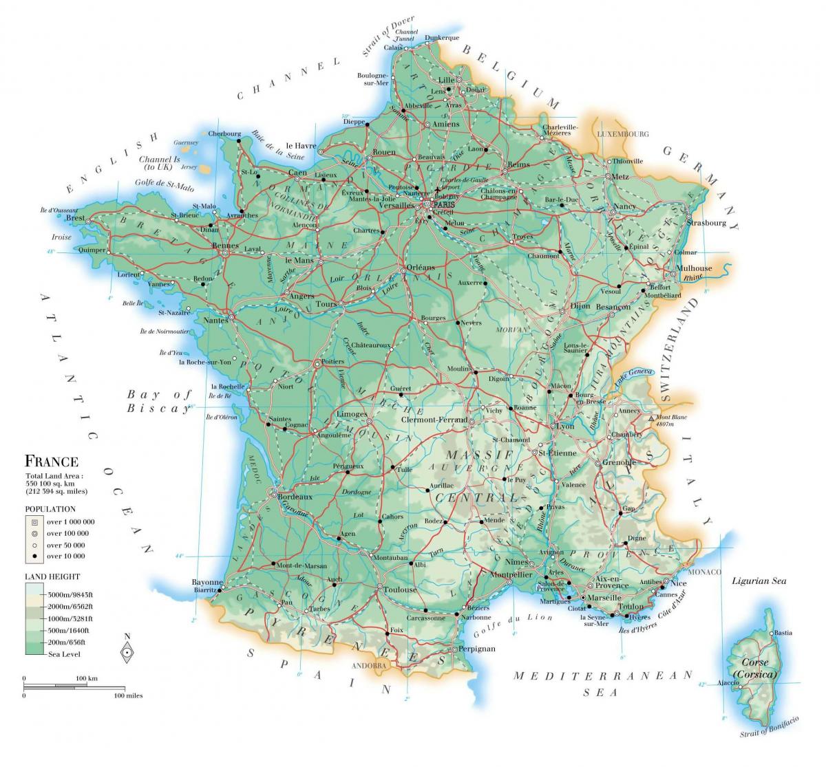 carte géographique de la France