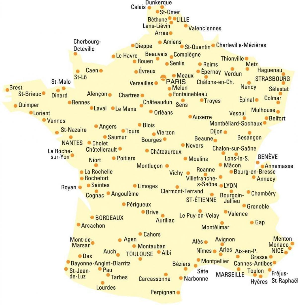 La France, Carte De La Ville 