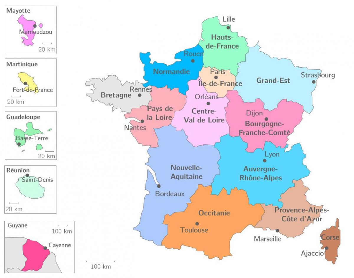 carte de la région de la France