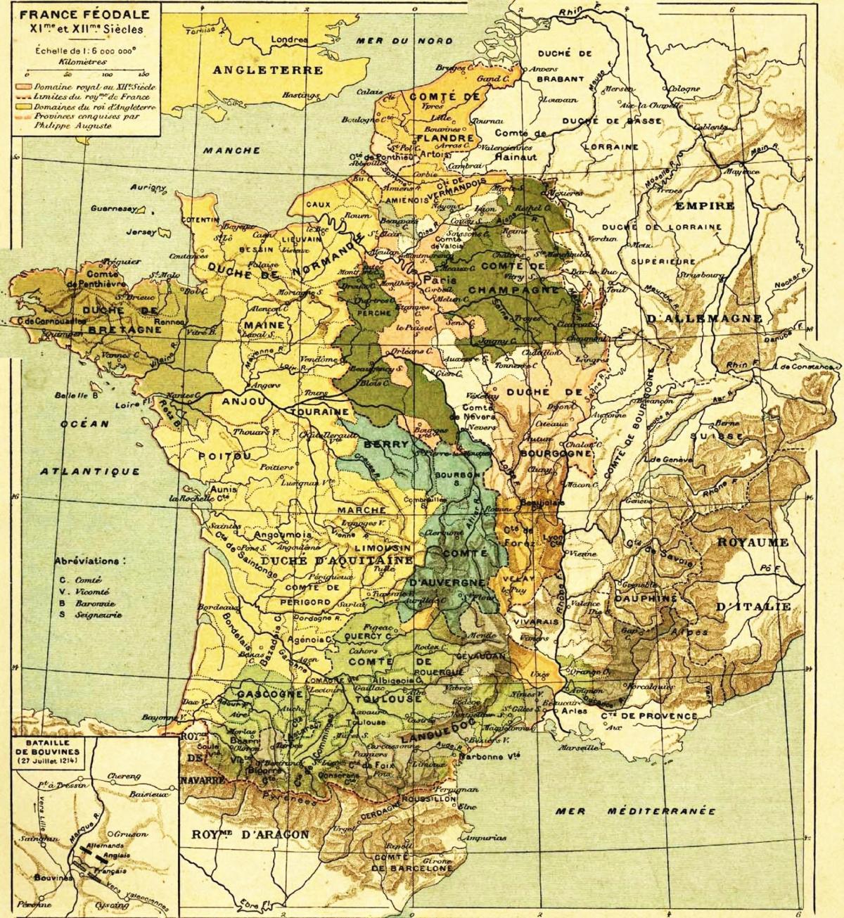 carte de la France médiévale