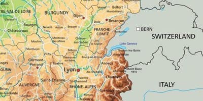 Carte de France de l'est