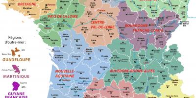 Carte politique de la France avec les villes