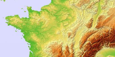 Carte topographique de la France