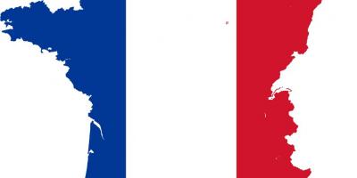 Carte de drapeau de la France