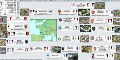 La carte de France du stade