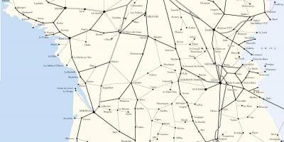 Carte des lignes de train en France