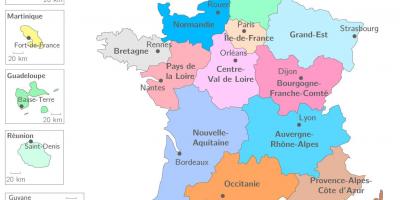 Carte de la région de la France