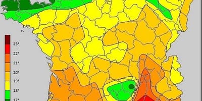 Carte de France de la température