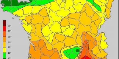 Carte de France de la température