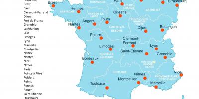 Carte de France de l'hôpital