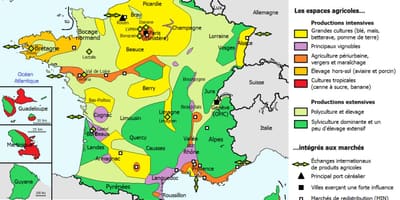 Carte de France de l'agriculture