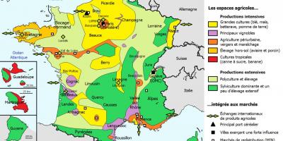 Carte de France de l'agriculture