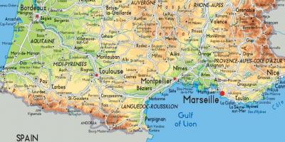 Sud carte de France détaillée