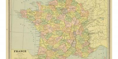 Carte de France vintage